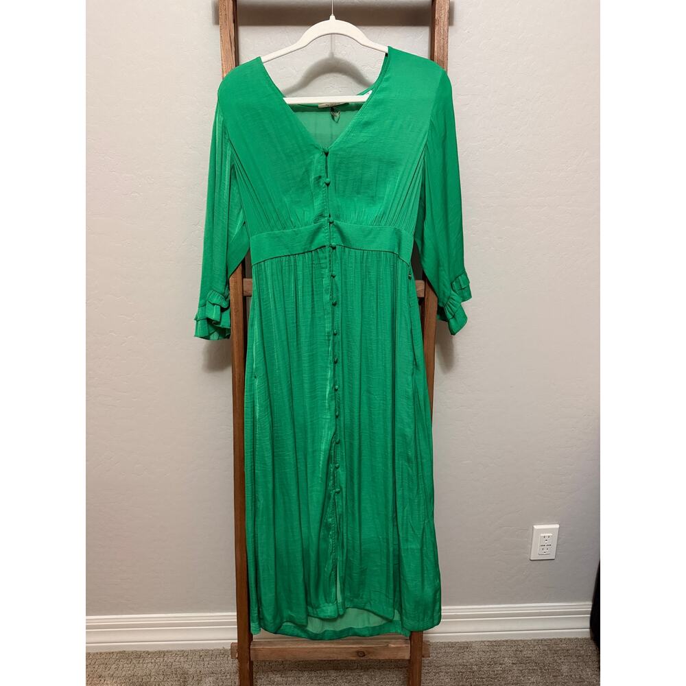 SCOTCH & SODA - V-neck A-line Dress with Ruffle-size large - Picture 4 of 7